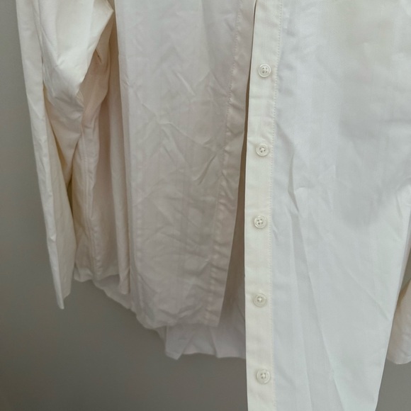 NEW Athleta Plus Size Cream Urbanite Long Sleeve Collared Button Up Shirt - Picture 10 of 14